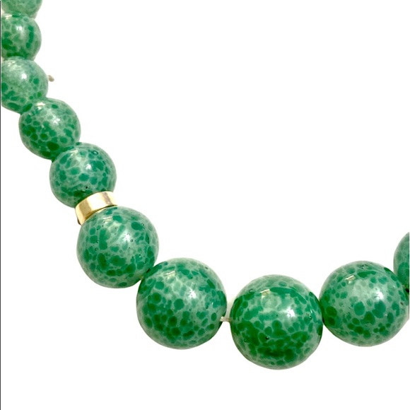 Antique PEKING GLASS beaded necklace Art Deco - Picture 2 of 4